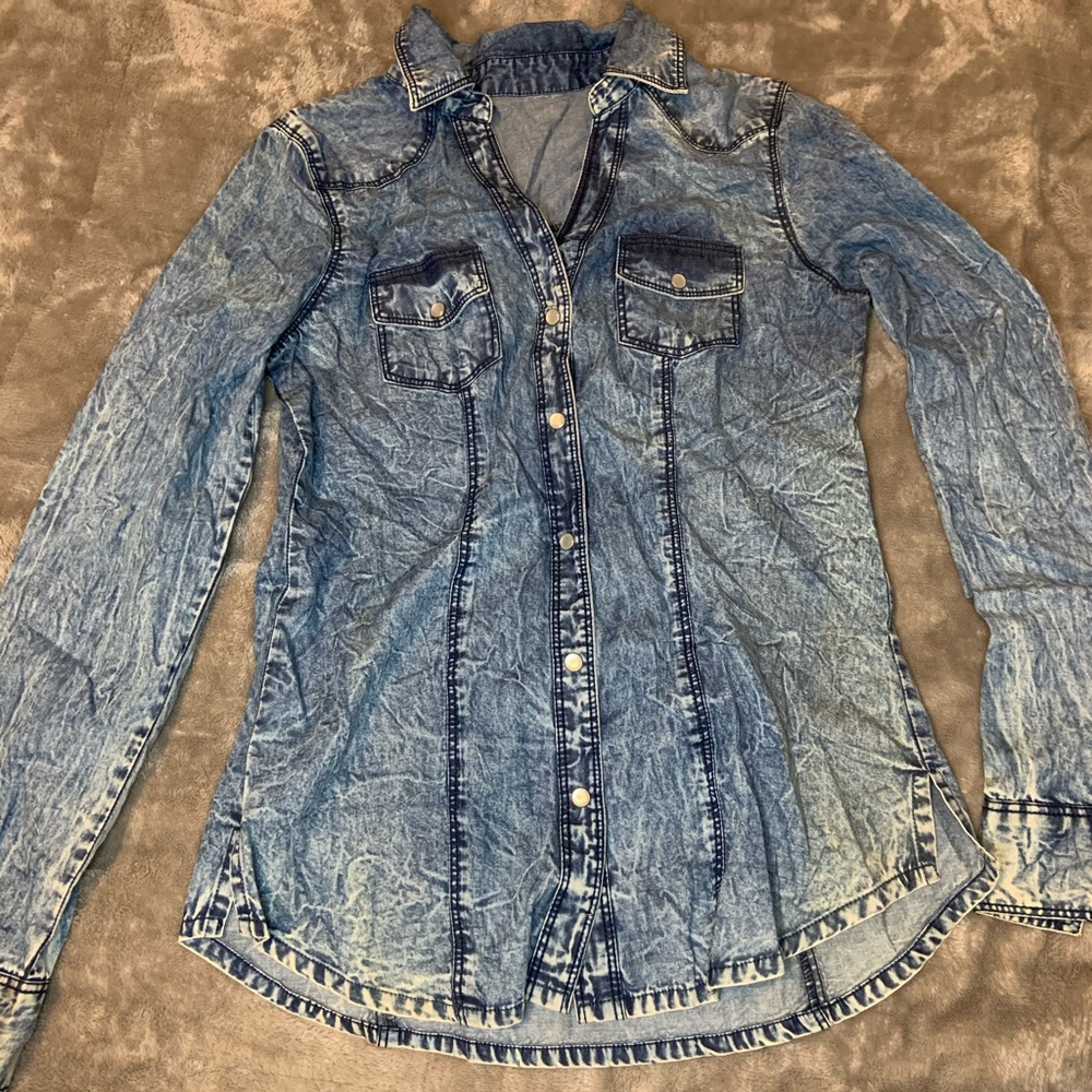 Jean long sleeve shirt